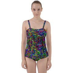 Artwork By Patrick-colorful-9 Twist Front Tankini Set by ArtworkByPatrick