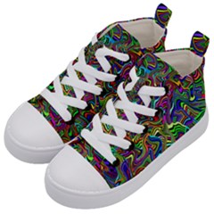 Artwork By Patrick-colorful-9 Kid s Mid-top Canvas Sneakers