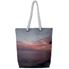 Red Sunset Rincon Puerto Rico Full Print Rope Handle Tote (small) by StarvingArtisan