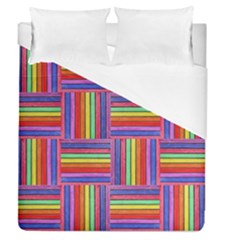 Artwork By Patrick-squares Duvet Cover (queen Size) by ArtworkByPatrick