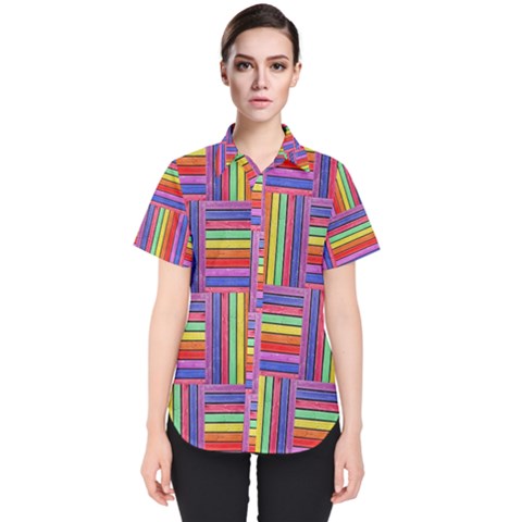 Artwork By Patrick-squares Women s Short Sleeve Shirt by ArtworkByPatrick