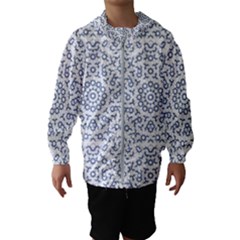 Radial Mandala Ornate Pattern Hooded Wind Breaker (kids) by dflcprints