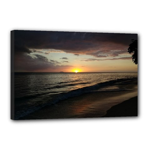 Sunset On Rincon Puerto Rico Canvas 18  X 12  by StarvingArtisan