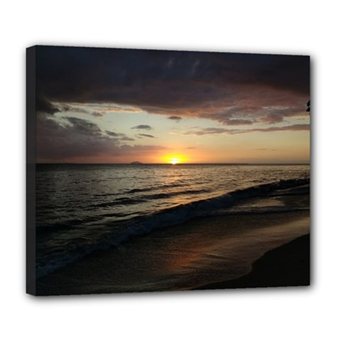 Sunset On Rincon Puerto Rico Deluxe Canvas 24  X 20   by StarvingArtisan