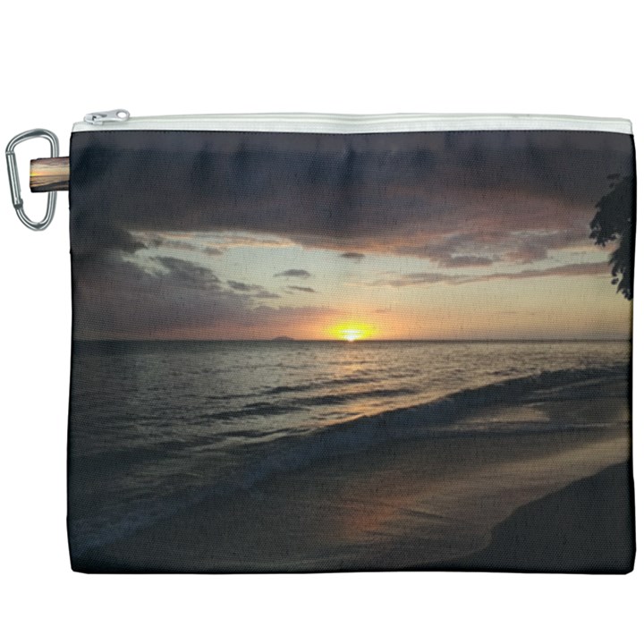 Sunset On Rincon Puerto Rico Canvas Cosmetic Bag (XXXL)