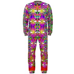 Flower Wall With Wonderful Colors And Bloom Onepiece Jumpsuit (men)  by pepitasart