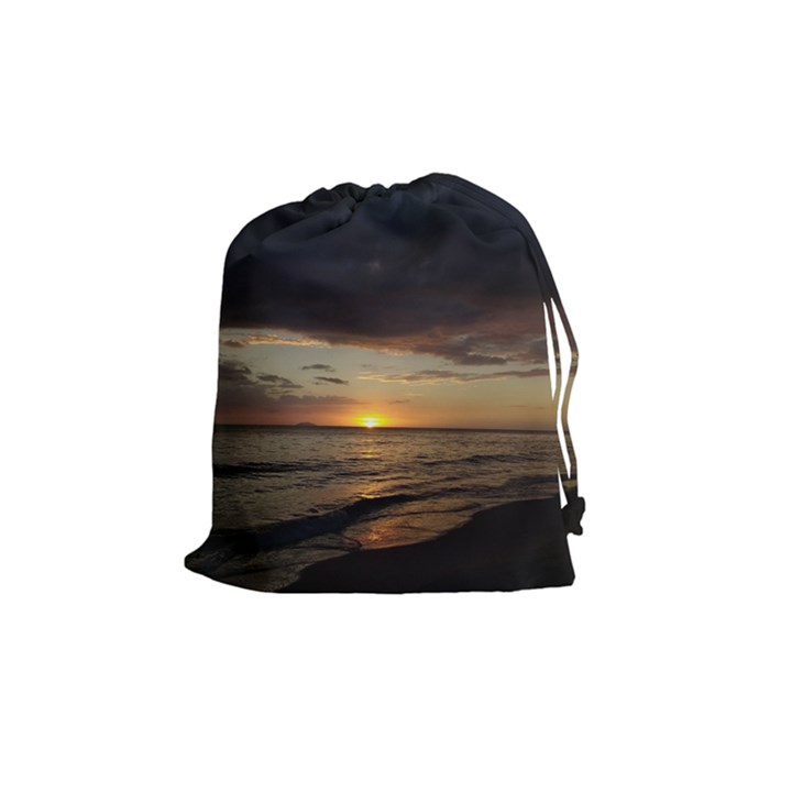 Sunset On Rincon Puerto Rico Drawstring Pouches (Medium) 