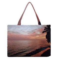 Sunset On Rincon Puerto Rico Zipper Medium Tote Bag by StarvingArtisan