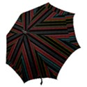 Multicolored Dark Stripes Pattern Hook Handle Umbrellas (Medium) View2