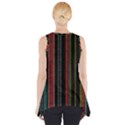 Multicolored Dark Stripes Pattern Side Drop Tank Tunic View2