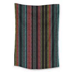 Multicolored Dark Stripes Pattern Large Tapestry by dflcprints