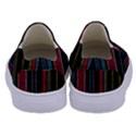 Multicolored Dark Stripes Pattern Kids  Canvas Slip Ons View4