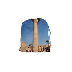 Temple Of Karnak Luxor Egypt  Drawstring Pouches (small)  by StarvingArtisan