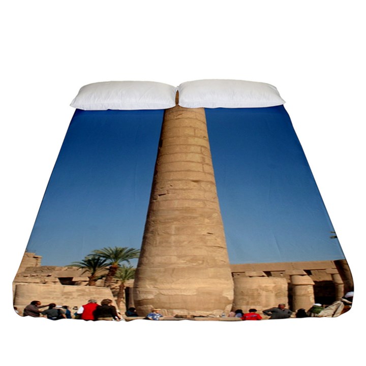 Temple of karnak luxor egypt  Fitted Sheet (California King Size)