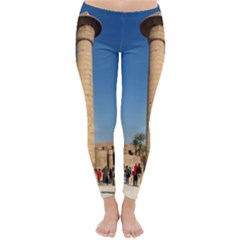 Temple Of Karnak Luxor Egypt  Classic Winter Leggings by StarvingArtisan