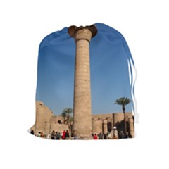 Temple Of Karnak Luxor Egypt  Drawstring Pouches (extra Large) by StarvingArtisan