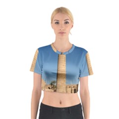 Temple Of Karnak Luxor Egypt  Cotton Crop Top by StarvingArtisan