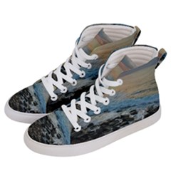 Aquadillia Puerto Rico  Men s Hi-top Skate Sneakers by StarvingArtisan