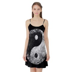 Grunge Yin Yang Satin Night Slip by Valentinaart