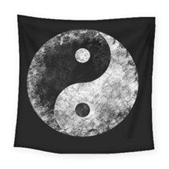 Grunge Yin Yang Square Tapestry (large) by Valentinaart