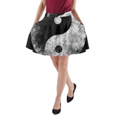 Grunge Yin Yang A-line Pocket Skirt