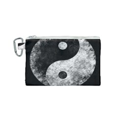 Grunge Yin Yang Canvas Cosmetic Bag (small) by Valentinaart