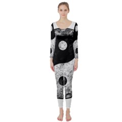 Grunge Yin Yang Long Sleeve Catsuit by Valentinaart