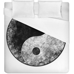 Grunge Yin Yang Duvet Cover (king Size) by Valentinaart