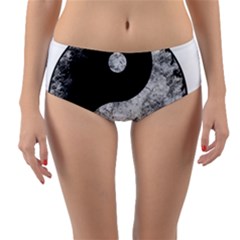 Grunge Yin Yang Reversible Mid-waist Bikini Bottoms by Valentinaart