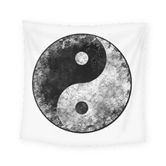 Grunge Yin Yang Square Tapestry (small) by Valentinaart