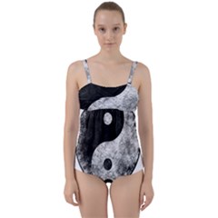 Grunge Yin Yang Twist Front Tankini Set by Valentinaart