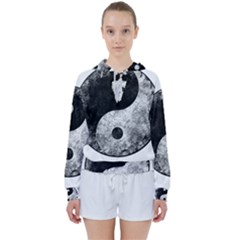 Grunge Yin Yang Women s Tie Up Sweat by Valentinaart