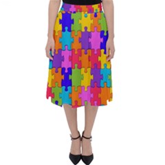 Colorful-10 Folding Skater Skirt