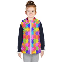 Colorful-10 Kid s Hooded Puffer Vest by ArtworkByPatrick