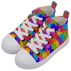 Colorful-10 Kid s Mid-top Canvas Sneakers by ArtworkByPatrick