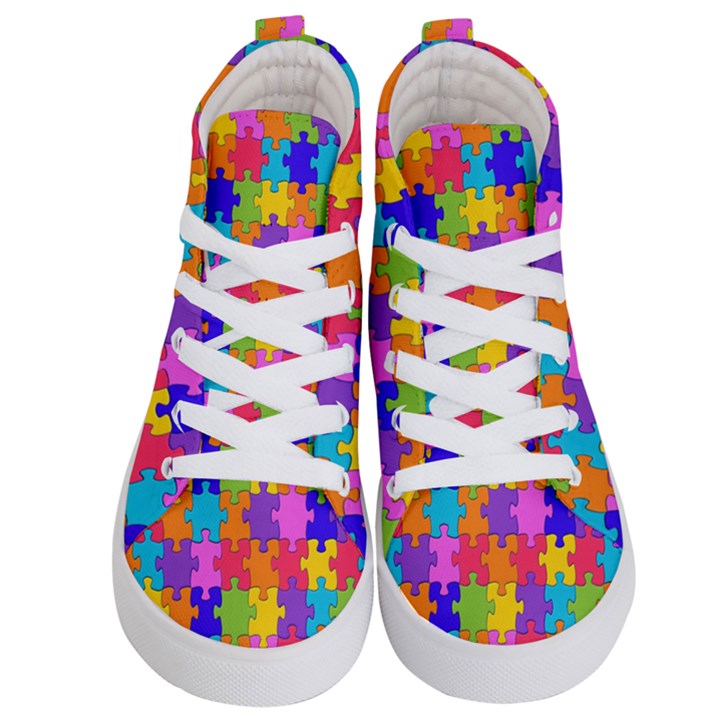 COLORFUL-10 Kid s Hi-Top Skate Sneakers