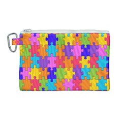 Colorful-10 Canvas Cosmetic Bag (large)