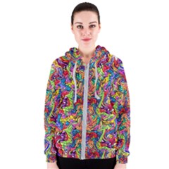 Colorful-12 Women s Zipper Hoodie by ArtworkByPatrick