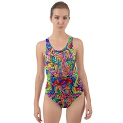 Colorful-12 Cut-out Back One Piece Swimsuit