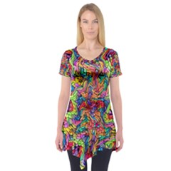 Colorful-12 Short Sleeve Tunic  by ArtworkByPatrick