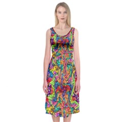 Colorful-12 Midi Sleeveless Dress by ArtworkByPatrick