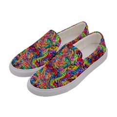 Colorful-12 Women s Canvas Slip Ons by ArtworkByPatrick