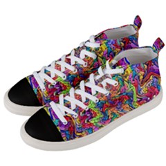 Colorful-12 Men s Mid-top Canvas Sneakers