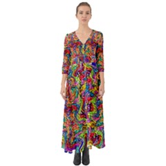 Colorful-12 Button Up Boho Maxi Dress