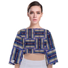 Square-2 Tie Back Butterfly Sleeve Chiffon Top