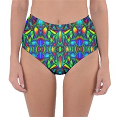 Colorful-13 Reversible High-waist Bikini Bottoms by ArtworkByPatrick