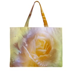 Beautiful Yellow Rose Zipper Mini Tote Bag by FantasyWorld7