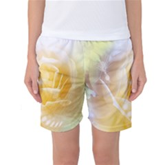 Beautiful Yellow Rose Women s Basketball Shorts by FantasyWorld7