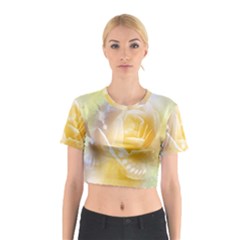 Beautiful Yellow Rose Cotton Crop Top by FantasyWorld7