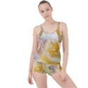 Beautiful Yellow Rose Boyleg Tankini Set  View1